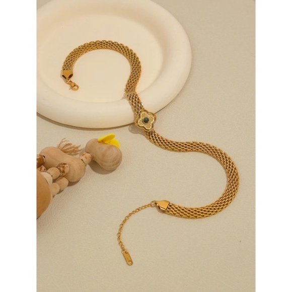 18K Gold Plated Coarse Chains Necklace - Picture 3 of 7